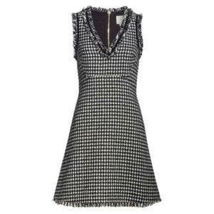 KATE SPADE Black White Tweed Houndstooth Dress